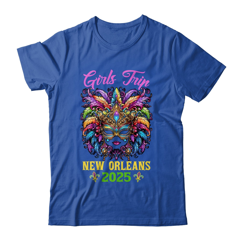 Girls Trip New Orleans 2025 Women Girl Mardi Gras Mask Beads Shirt & Tank Top | siriusteestore
