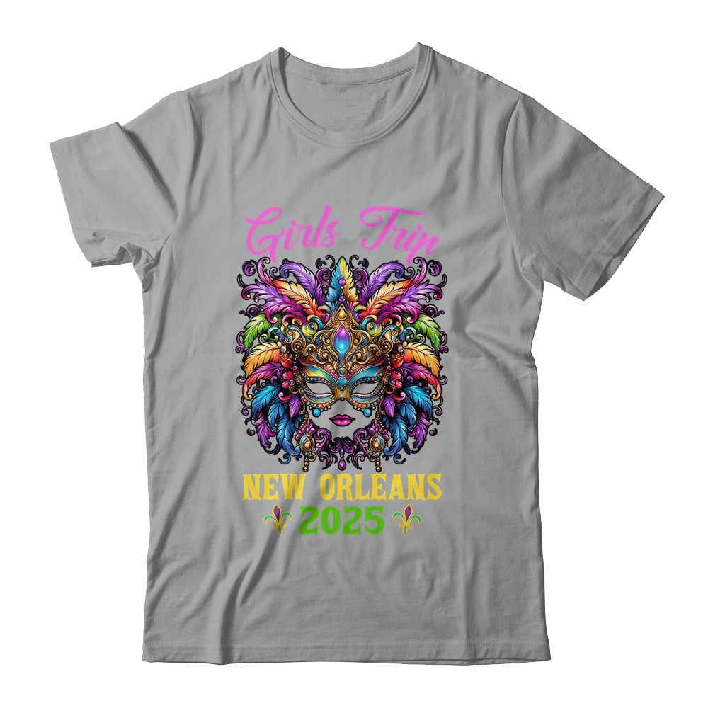 Girls Trip New Orleans 2025 Women Girl Mardi Gras Mask Beads Shirt & Tank Top | siriusteestore