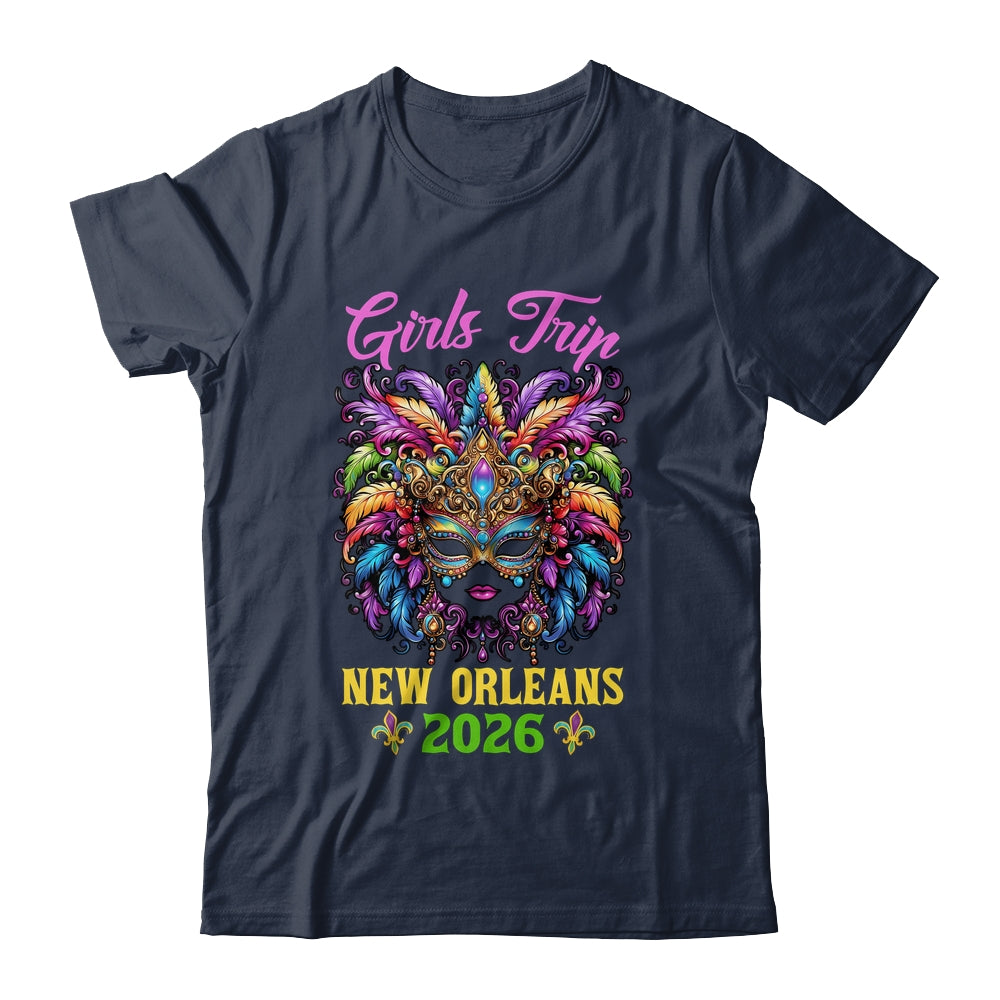 Girls Trip New Orleans 2026 Women Girl Mardi Gras Mask Beads Shirt & Tank Top | siriusteestore