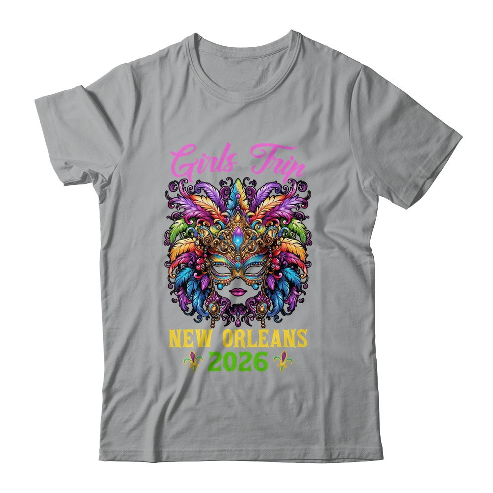 Girls Trip New Orleans 2026 Women Girl Mardi Gras Mask Beads Shirt & Tank Top | siriusteestore