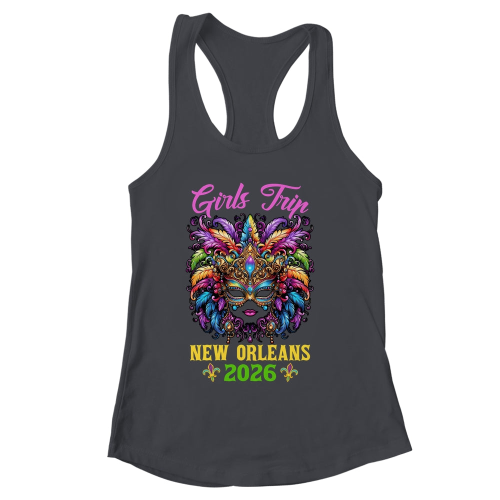 Girls Trip New Orleans 2026 Women Girl Mardi Gras Mask Beads Shirt & Tank Top | siriusteestore