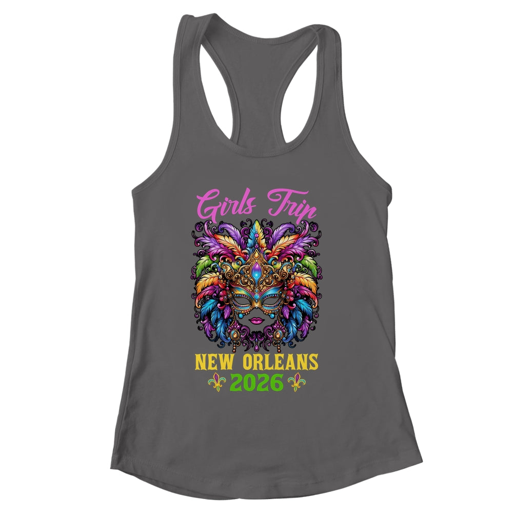 Girls Trip New Orleans 2026 Women Girl Mardi Gras Mask Beads Shirt & Tank Top | siriusteestore