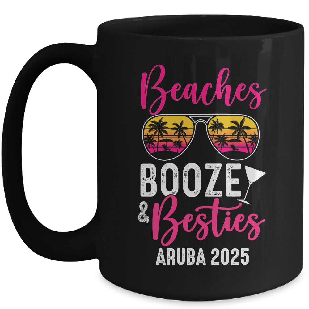 Girls Weekend Trip Aruba 2025 Beaches Booze Besties Mug | siriusteestore