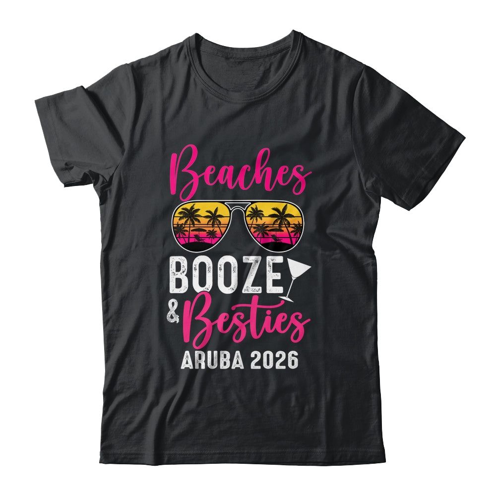 Girls Weekend Trip Aruba 2026 Beaches Booze Besties Shirt & Tank Top | siriusteestore