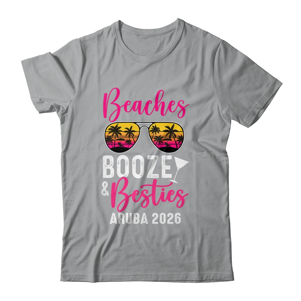 Girls Weekend Trip Aruba 2026 Beaches Booze Besties Shirt & Tank Top | siriusteestore