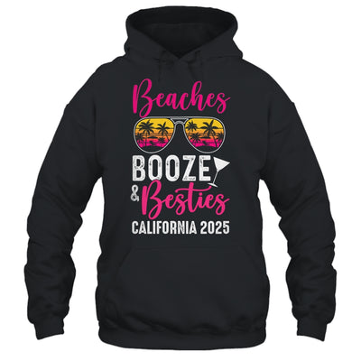 Girls Weekend Trip California 2025 Beaches Booze Besties Shirt & Tank Top | siriusteestore