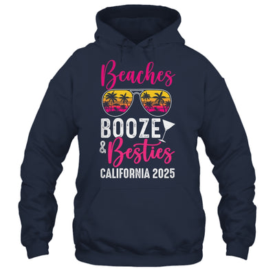 Girls Weekend Trip California 2025 Beaches Booze Besties Shirt & Tank Top | siriusteestore