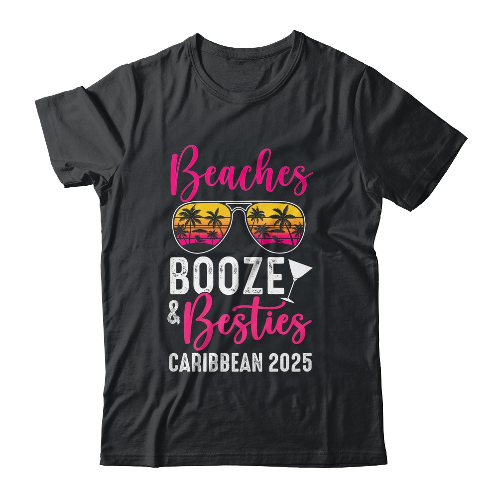 Girls Weekend Trip Caribbean 2025 Beaches Booze Besties Shirt & Tank Top | siriusteestore