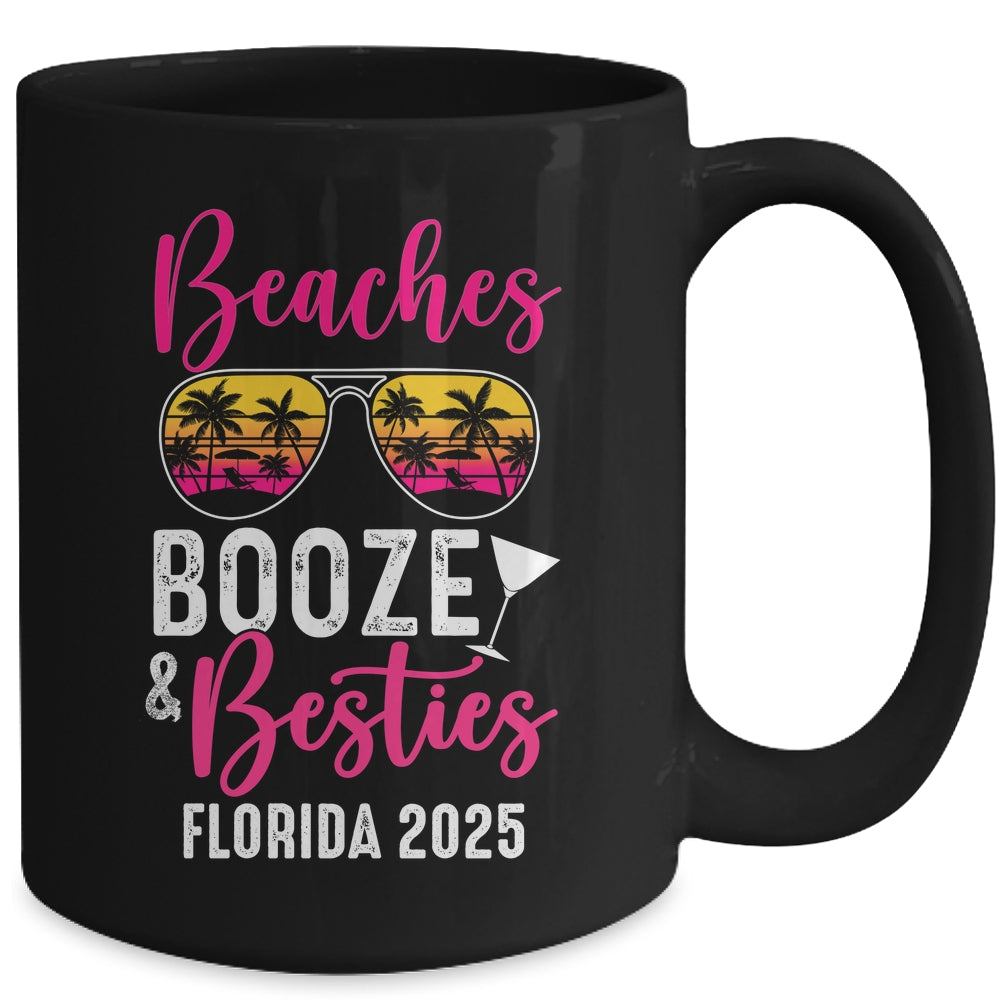 Girls Weekend Trip Florida 2025 Beaches Booze Besties Mug | siriusteestore