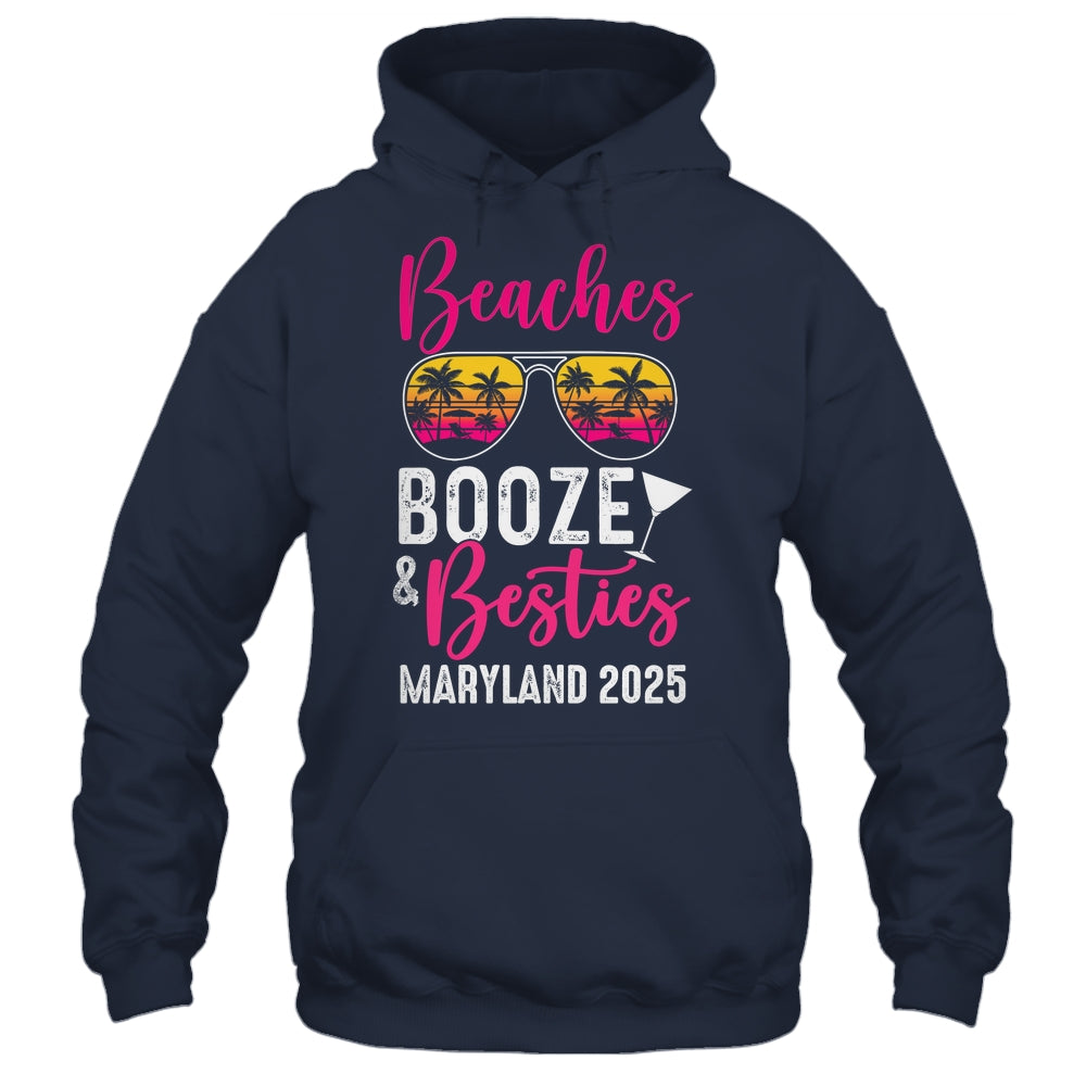Girls Weekend Trip Maryland 2025 Beaches Booze Besties Shirt & Tank Top | siriusteestore