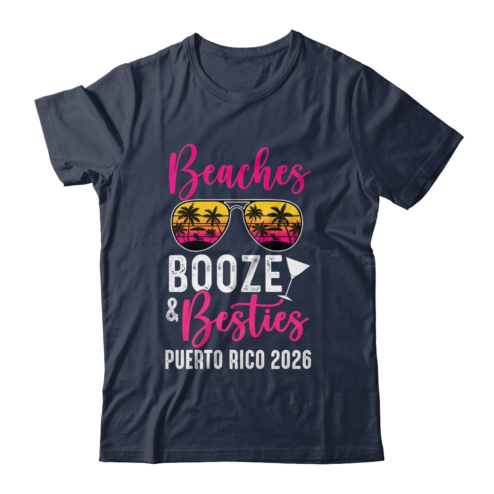 Girls Weekend Trip Puerto Rico 2026 Beaches Booze Besties Shirt & Tank Top | siriusteestore