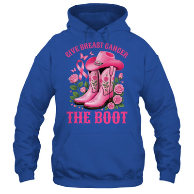 Give Breast Cancer The Boot Cowgirl Cancer Awareness Ribbon Shirt & Tank Top | siriusteestore