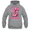 Give Breast Cancer The Boot Cowgirl Cancer Awareness Ribbon Shirt & Tank Top | siriusteestore