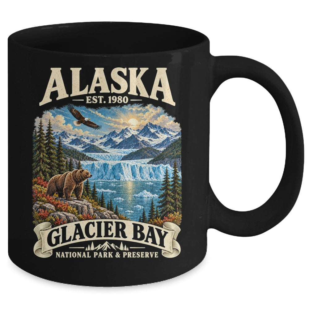 Glacier Bay National Park Alaska Mountain Lake Adventure Mug | siriusteestore