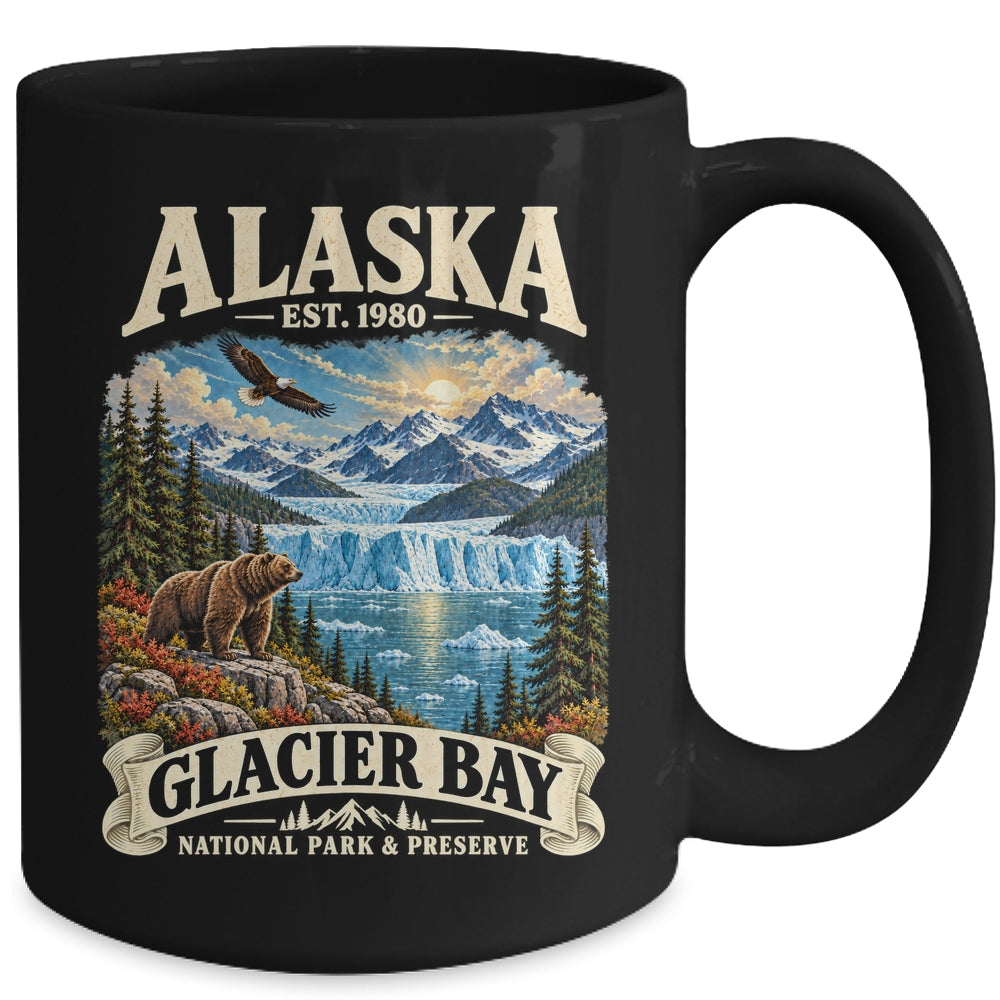 Glacier Bay National Park Alaska Mountain Lake Adventure Mug | siriusteestore