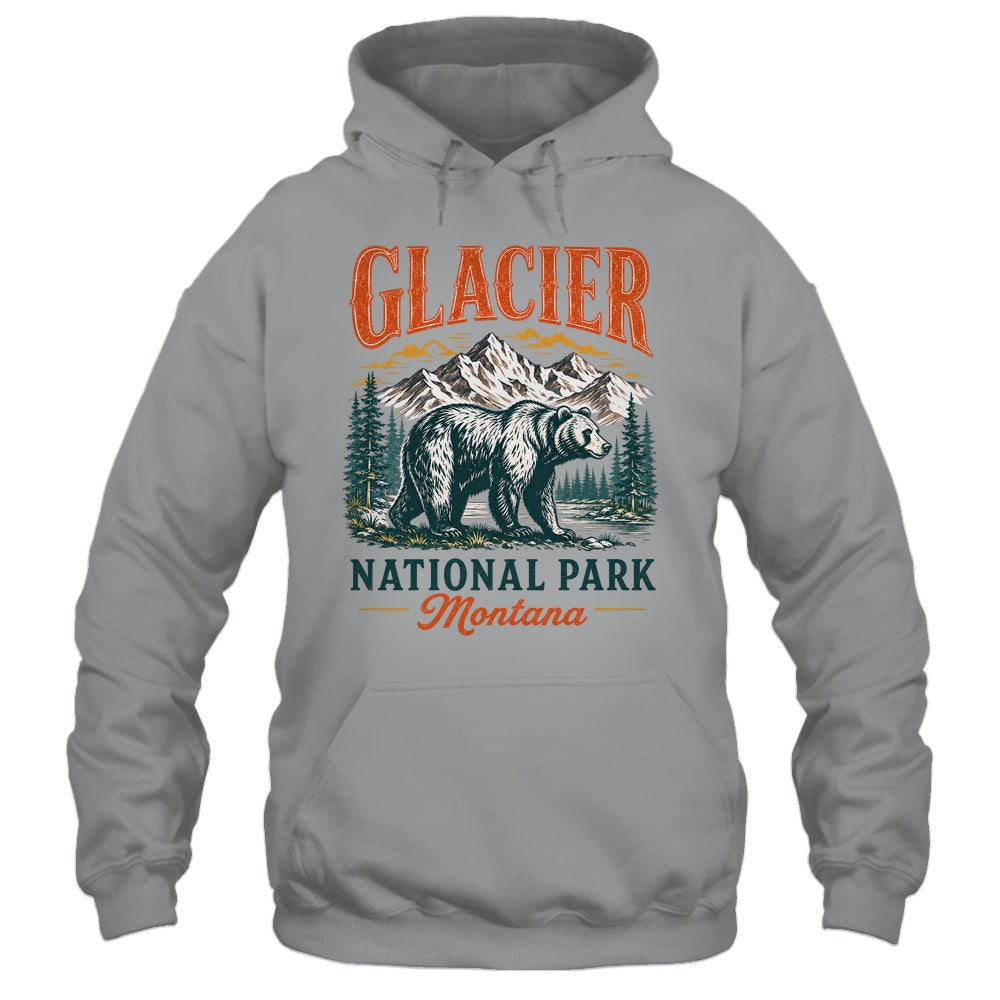 Glacier National Park Montana Bear Vintage Hiking Nature Shirt & Tank Top | siriusteestore