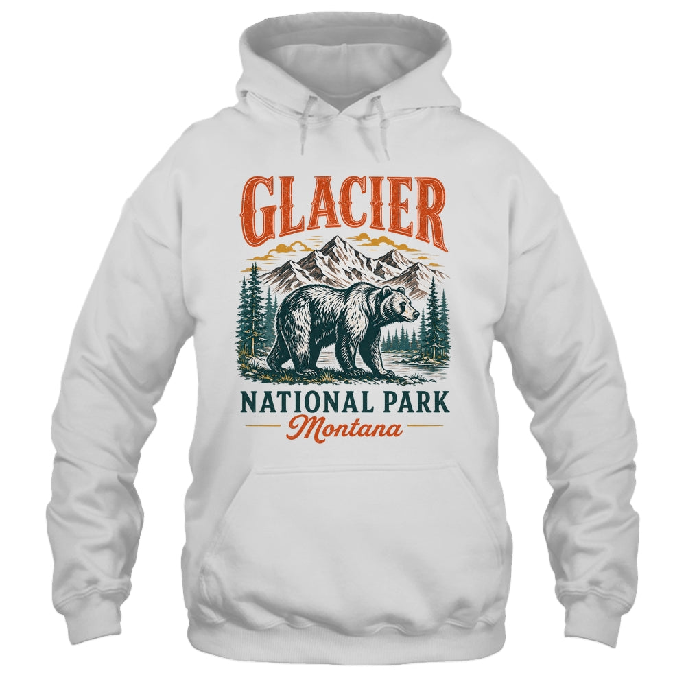 Glacier National Park Montana Bear Vintage Hiking Nature Shirt & Tank Top | siriusteestore
