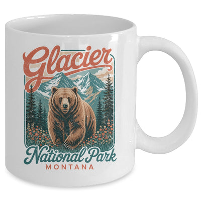 Glacier National Park Montana Usa Outdoor Vintage Bear Retro Mug | siriusteestore