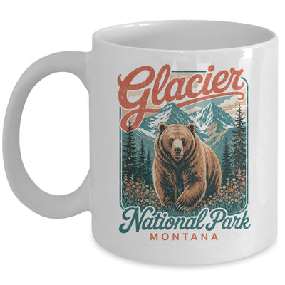 Glacier National Park Montana Usa Outdoor Vintage Bear Retro Mug | siriusteestore