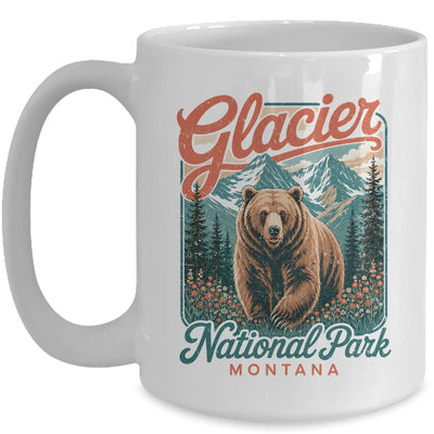 Glacier National Park Montana Usa Outdoor Vintage Bear Retro Mug | siriusteestore