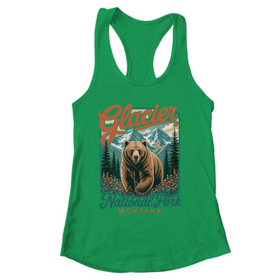Glacier National Park Montana Usa Outdoor Vintage Bear Retro Shirt & Tank Top | siriusteestore