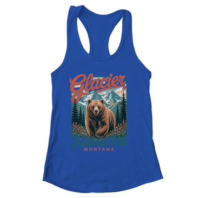 Glacier National Park Montana Usa Outdoor Vintage Bear Retro Shirt & Tank Top | siriusteestore