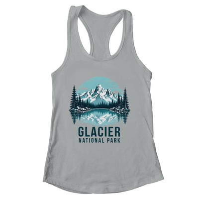 Glacier National Park Retro Mountain Lake Outdoor Hiking Shirt & Tank Top | siriusteestore