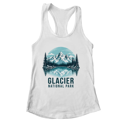 Glacier National Park Retro Mountain Lake Outdoor Hiking Shirt & Tank Top | siriusteestore