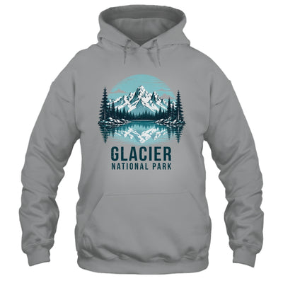Glacier National Park Retro Mountain Lake Outdoor Hiking Shirt & Tank Top | siriusteestore