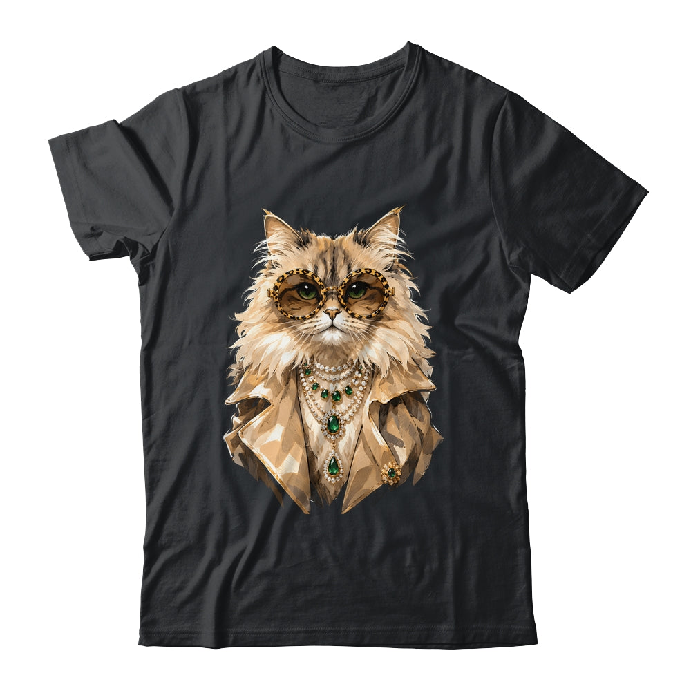 Glam Cat Coquette Pink Sunglasses Leopard Cat Lovers Funny Shirt & Tank Top | siriusteestore