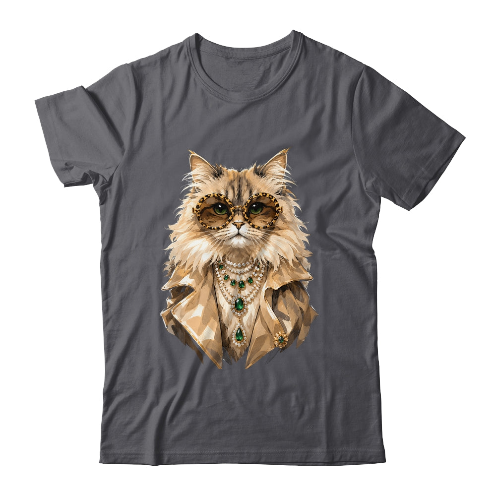 Glam Cat Coquette Pink Sunglasses Leopard Cat Lovers Funny Shirt & Tank Top | siriusteestore