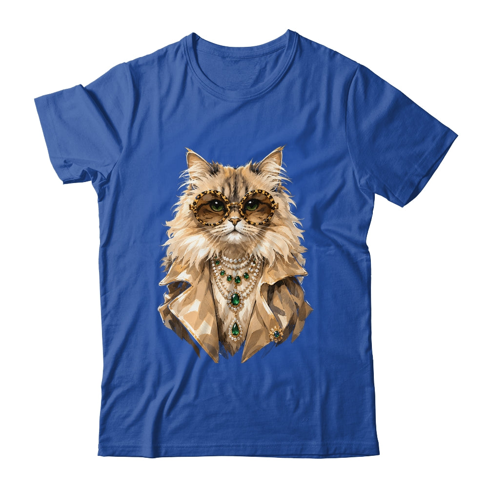 Glam Cat Coquette Pink Sunglasses Leopard Cat Lovers Funny Shirt & Tank Top | siriusteestore
