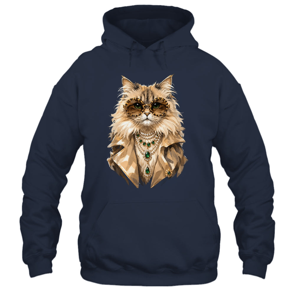 Glam Cat Coquette Pink Sunglasses Leopard Cat Lovers Funny Shirt & Tank Top | siriusteestore