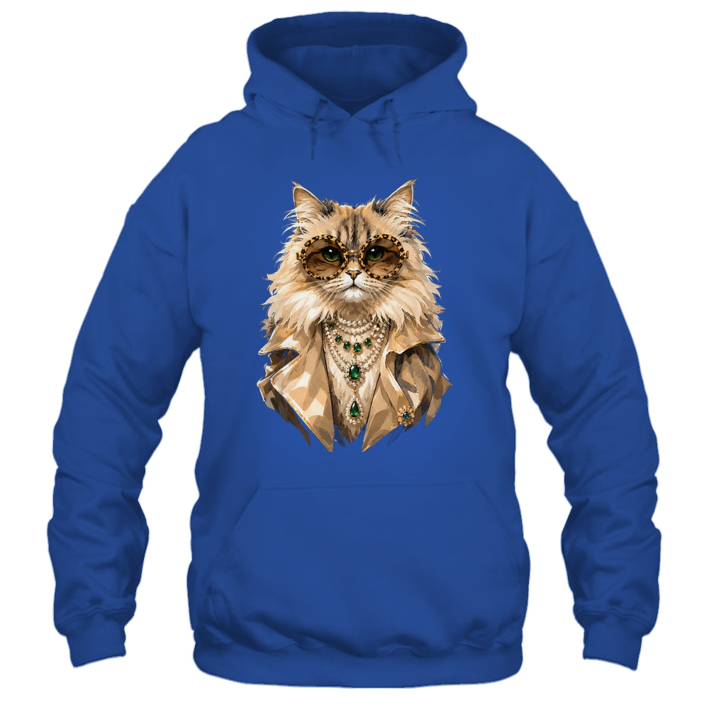 Glam Cat Coquette Pink Sunglasses Leopard Cat Lovers Funny Shirt & Tank Top | siriusteestore