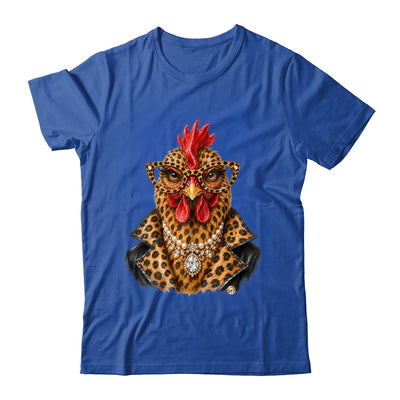 Glam Chicken Farm Leopard Sunglasses Chicken Lovers Funny Shirt & Tank Top | siriusteestore