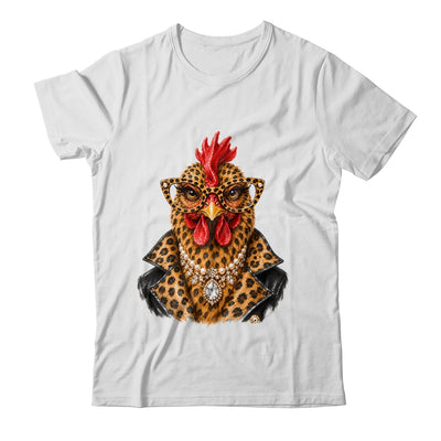 Glam Chicken Farm Leopard Sunglasses Chicken Lovers Funny Shirt & Tank Top | siriusteestore