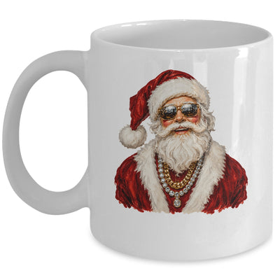 Glam Santa Leopard Sunglasses Cute Christmas Holiday Women Mug | siriusteestore