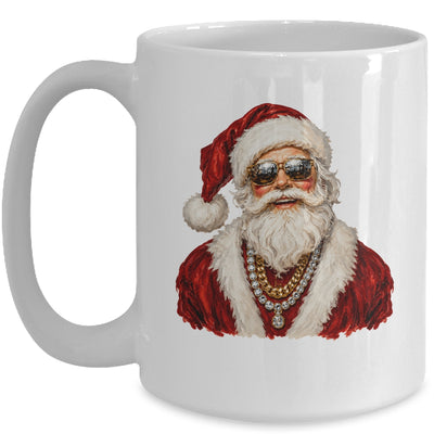 Glam Santa Leopard Sunglasses Cute Christmas Holiday Women Mug | siriusteestore