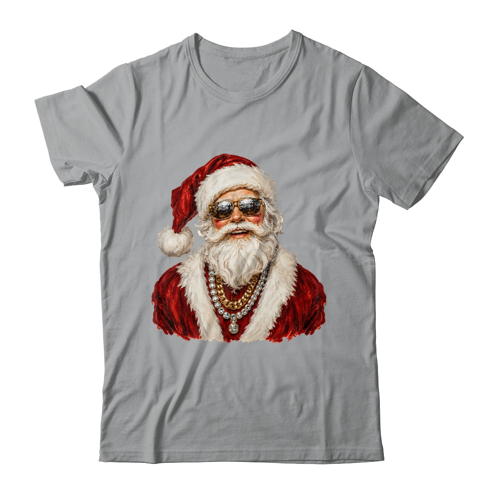 Glam Santa Leopard Sunglasses Cute Christmas Holiday Women Shirt & Sweatshirt | siriusteestore