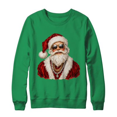 Glam Santa Leopard Sunglasses Cute Christmas Holiday Women Shirt & Sweatshirt | siriusteestore