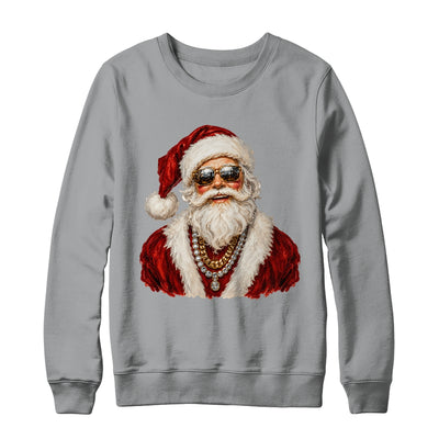 Glam Santa Leopard Sunglasses Cute Christmas Holiday Women Shirt & Sweatshirt | siriusteestore