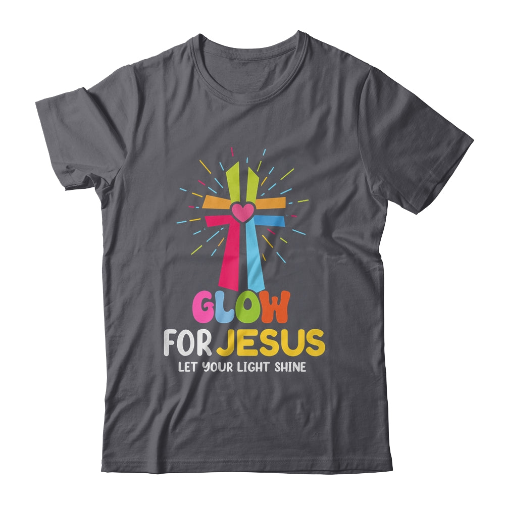Glow For Jesus Let Your Light Shine Faith Cross Christian Shirt & Hoodie | siriusteestore