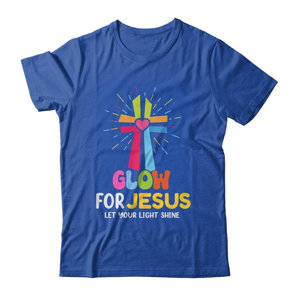 Glow For Jesus Let Your Light Shine Faith Cross Christian Shirt & Hoodie | siriusteestore