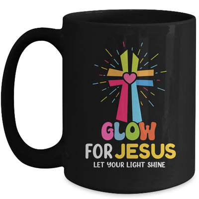 Glow For Jesus Let Your Light Shine Faith Cross Christian Mug | siriusteestore