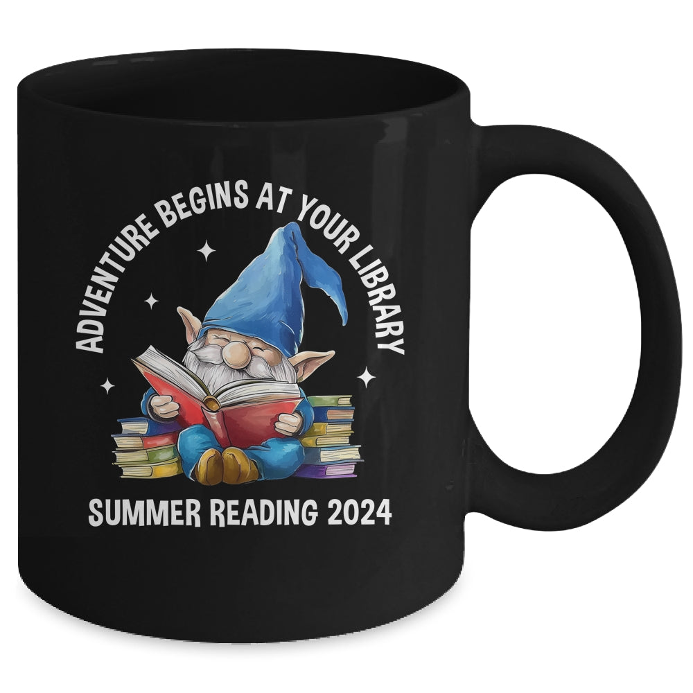 Gnome Adventure Begins At Your Library Summer Reading 2024 Mug | siriusteestore