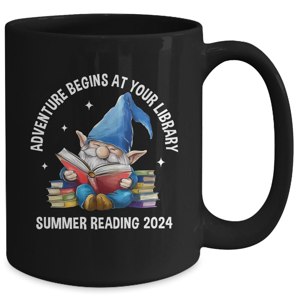 Gnome Adventure Begins At Your Library Summer Reading 2024 Mug | siriusteestore