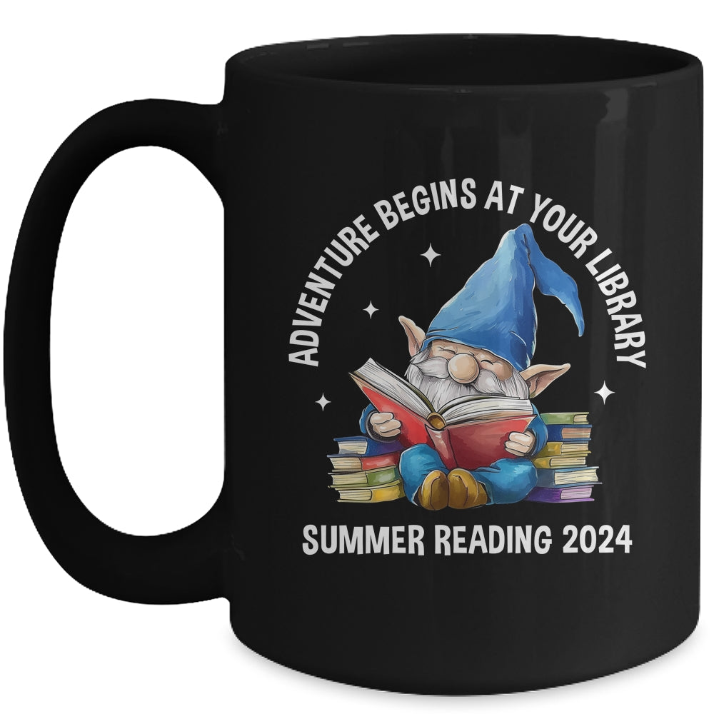 Gnome Adventure Begins At Your Library Summer Reading 2024 Mug | siriusteestore
