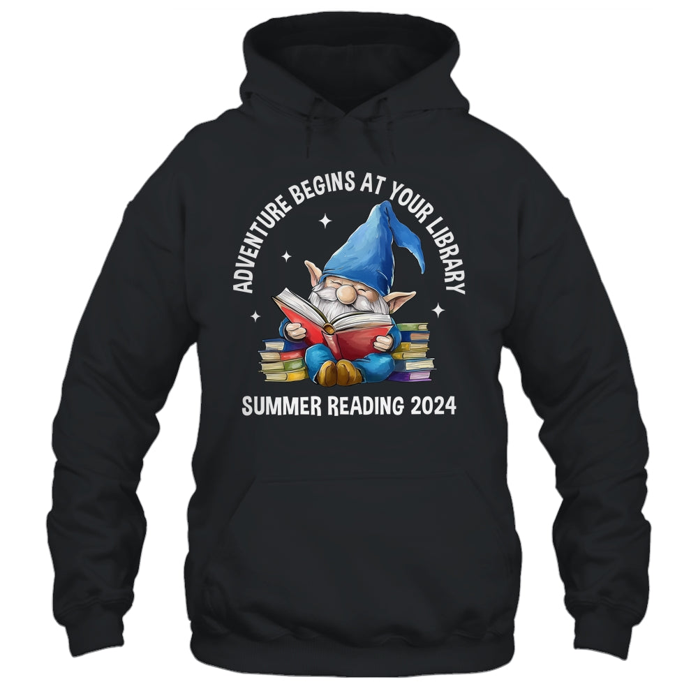 Gnome Adventure Begins At Your Library Summer Reading 2024 Shirt & Tank Top | siriusteestore