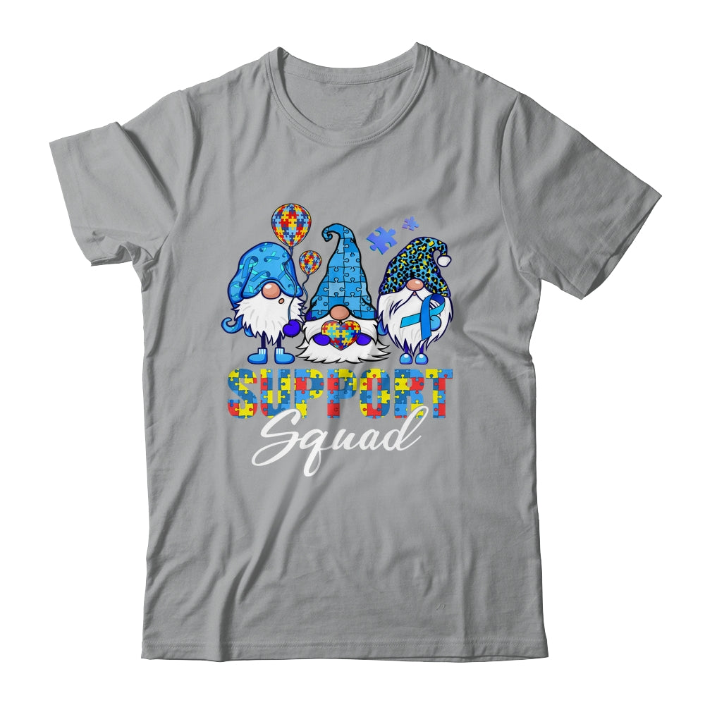Gnomes Autism Awareness Support Squad Blue Ribbon Shirt & Tank Top | siriusteestore