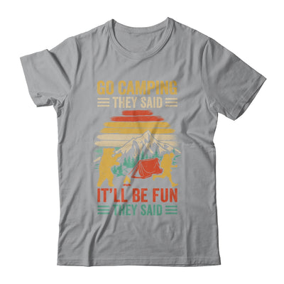 Go Camping They Said It'll Be Fun Joke Bear Camper Vintage Shirt & Hoodie | siriusteestore
